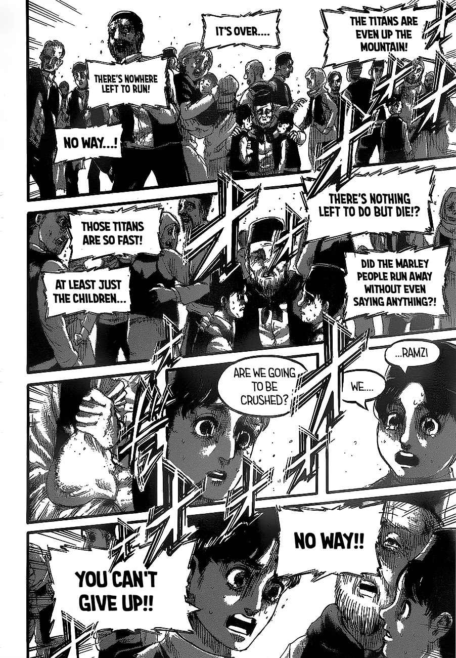 Attack on Titan manga, chapter 131, page 16 of 41