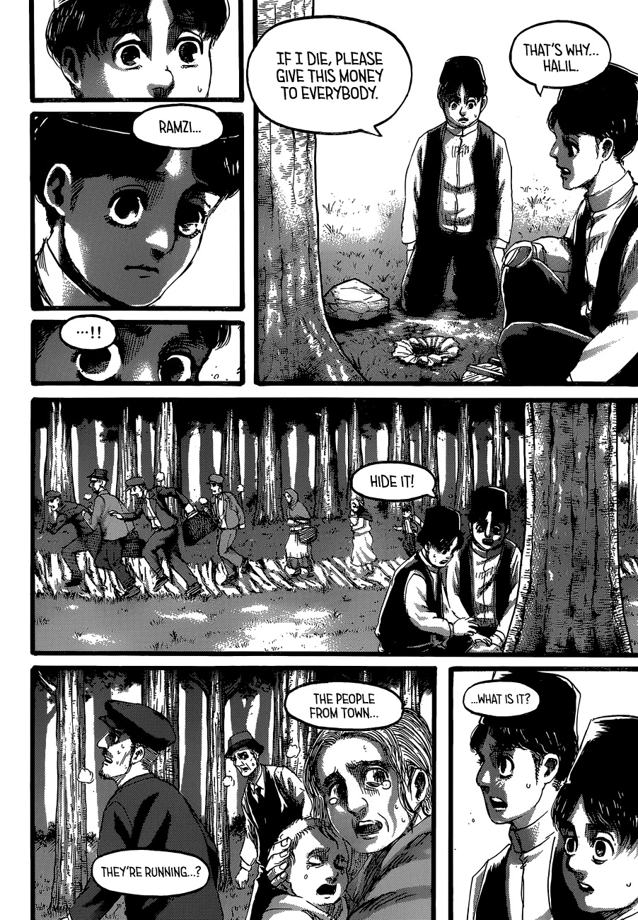 Attack on Titan manga, chapter 131, page 3 of 41