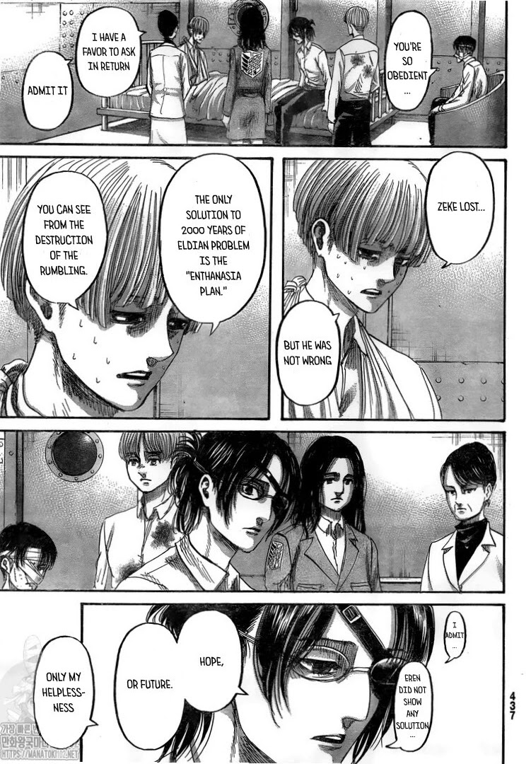 Attack on Titan manga, chapter 132, page 14 of 46