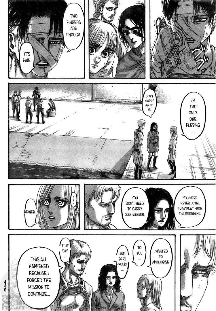 Attack on Titan manga, chapter 132, page 17 of 46