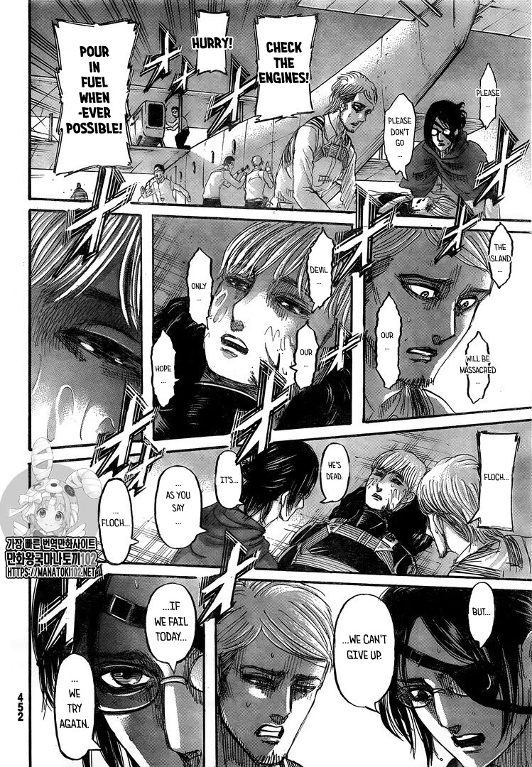 Attack on Titan manga, chapter 132, page 28 of 46