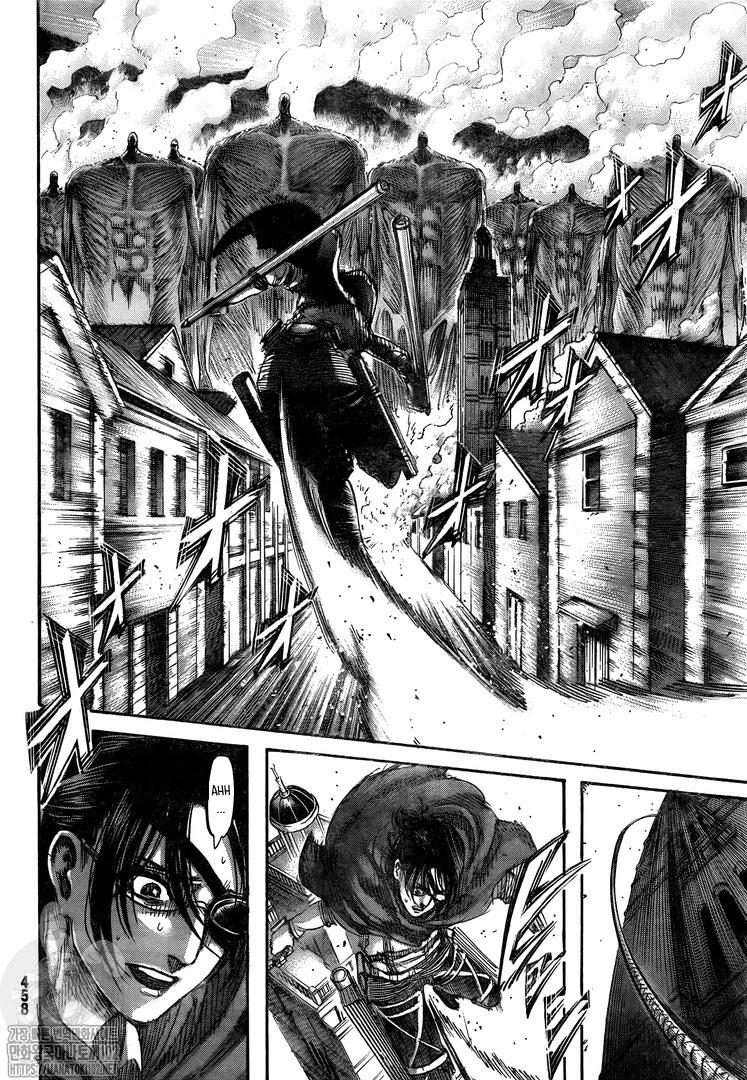 Attack on Titan manga, chapter 132, page 34 of 46