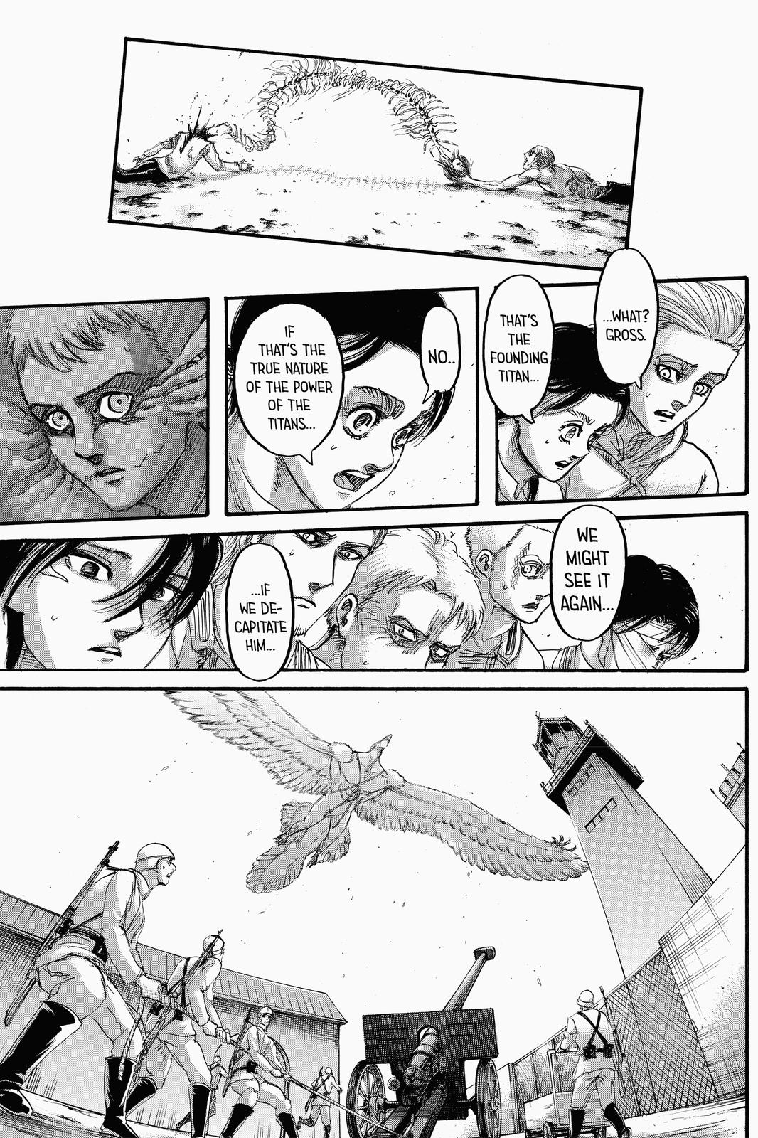 Attack on Titan manga, chapter 136, page 10 of 46