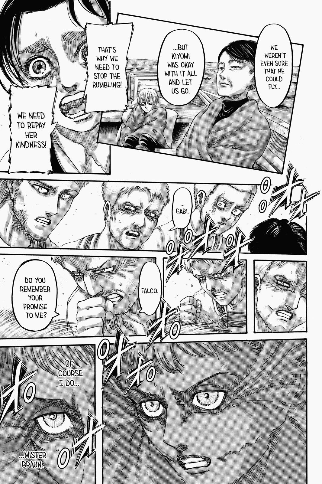 Attack on Titan manga, chapter 136, page 4 of 46