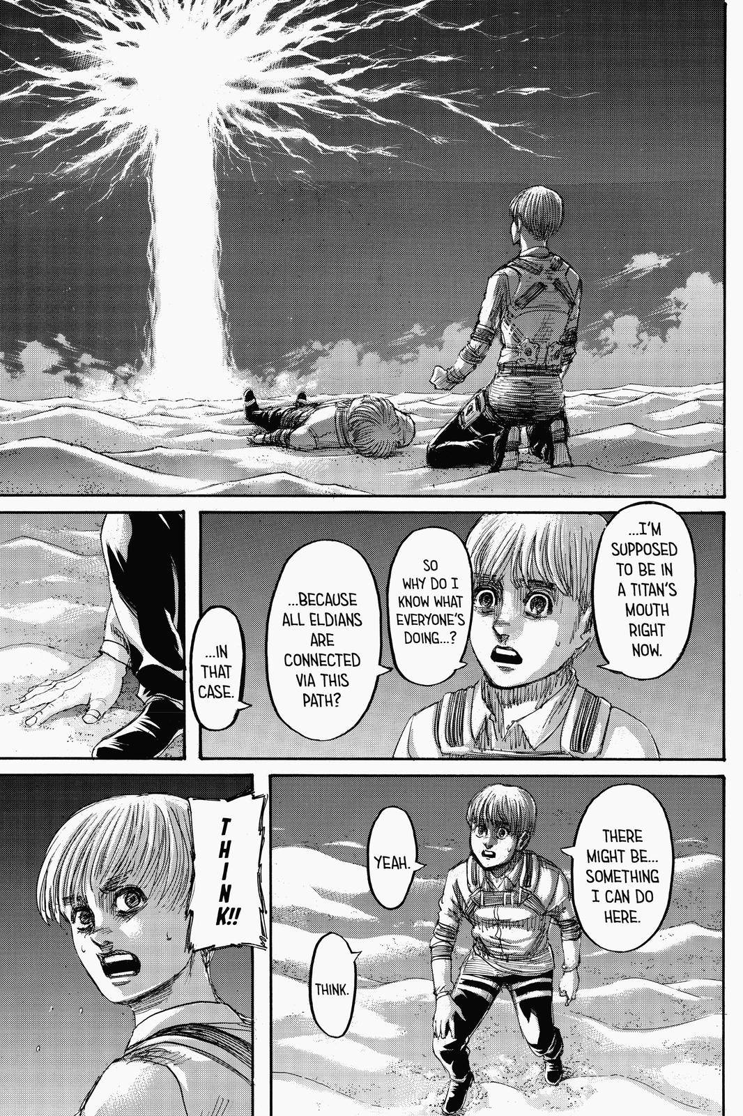Attack on Titan manga, chapter 136, page 44 of 46