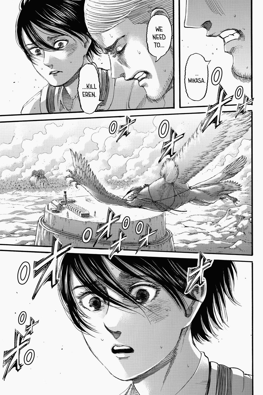 Attack on Titan manga, chapter 136, page 8 of 46