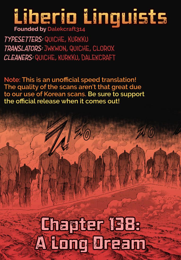 Attack on Titan Chapter 138 page 1 - Chapter 138