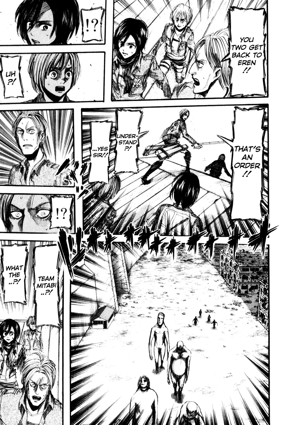 Attack on Titan manga, chapter 14, page 28 of 53