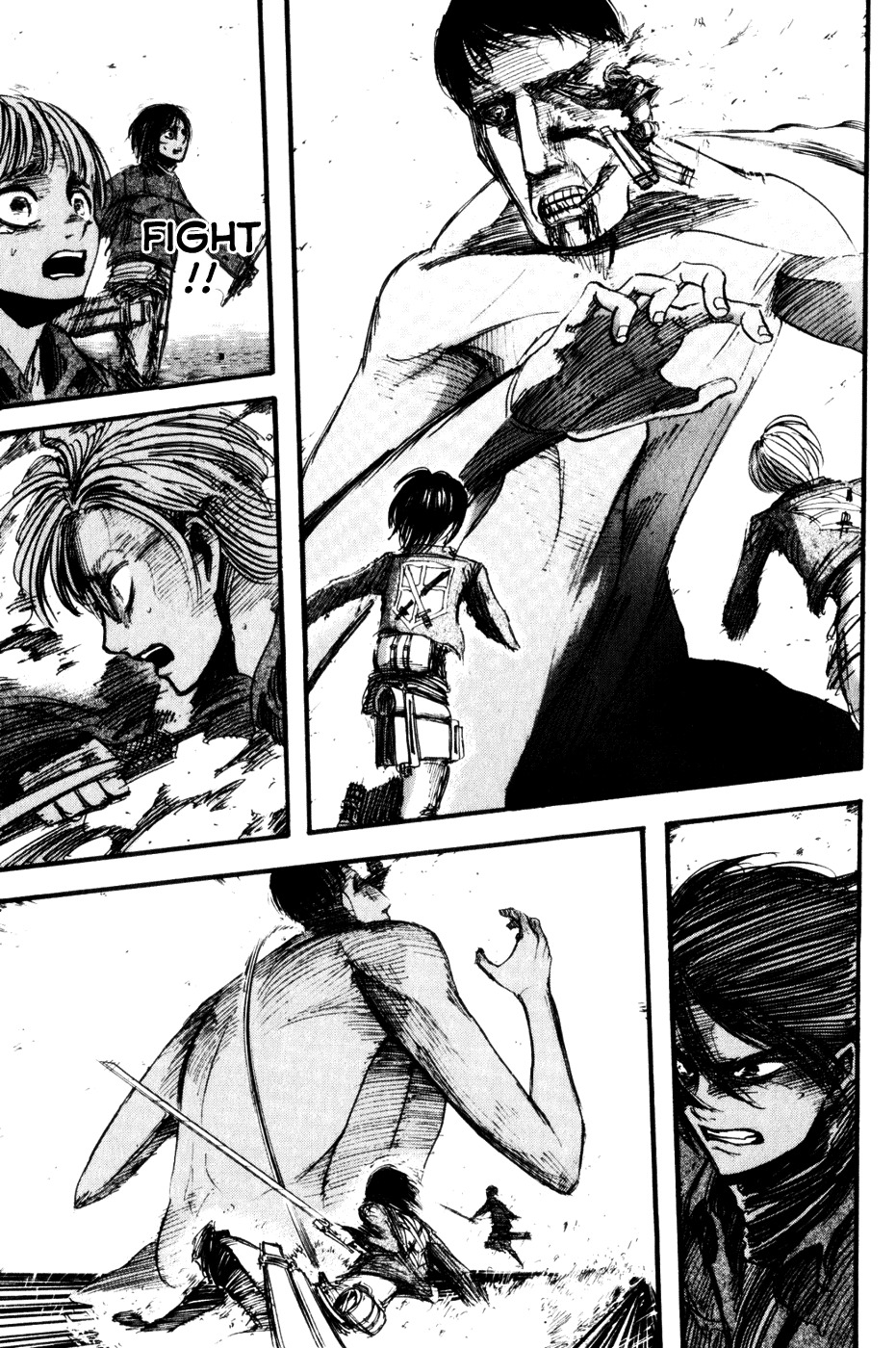 Attack on Titan manga, chapter 14, page 38 of 53