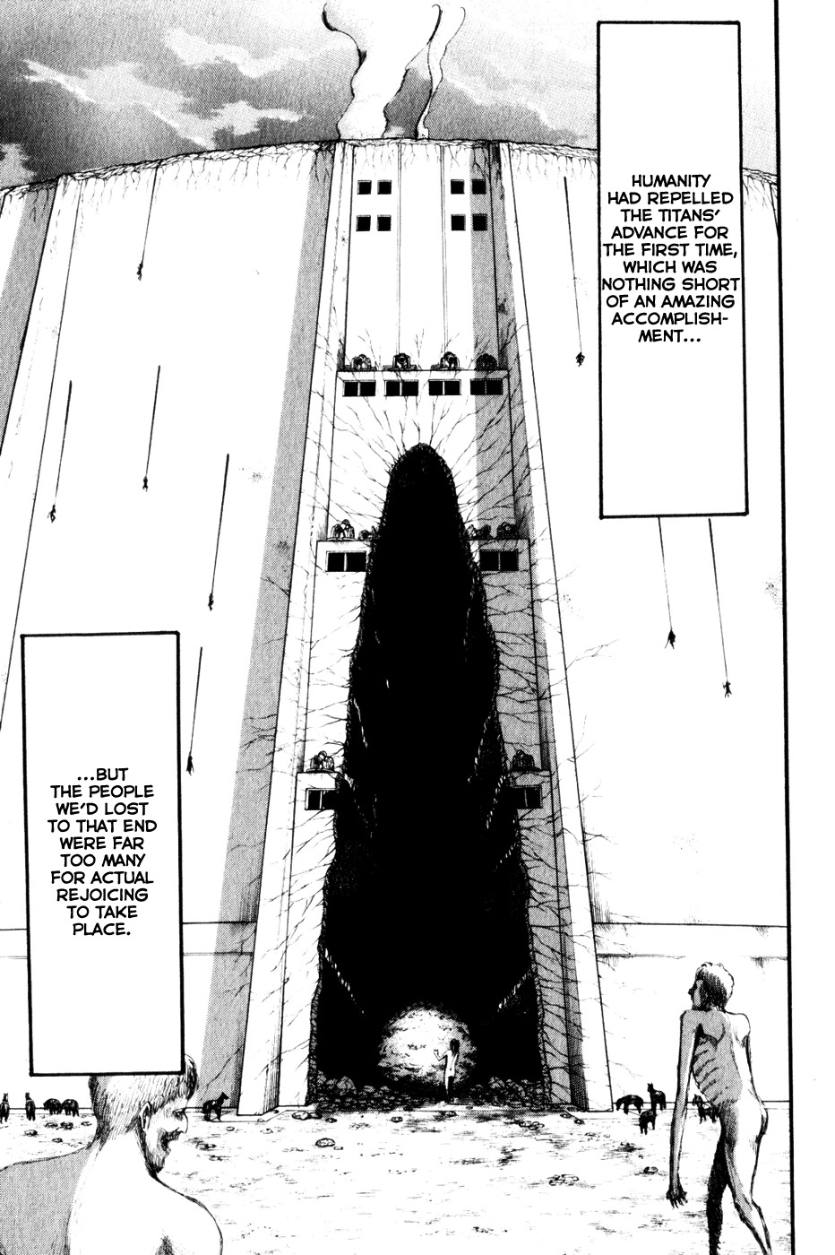 Attack on Titan manga, chapter 14, page 52 of 53