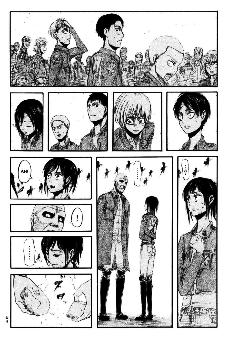 Attack on Titan manga, chapter 15, page 16 of 38