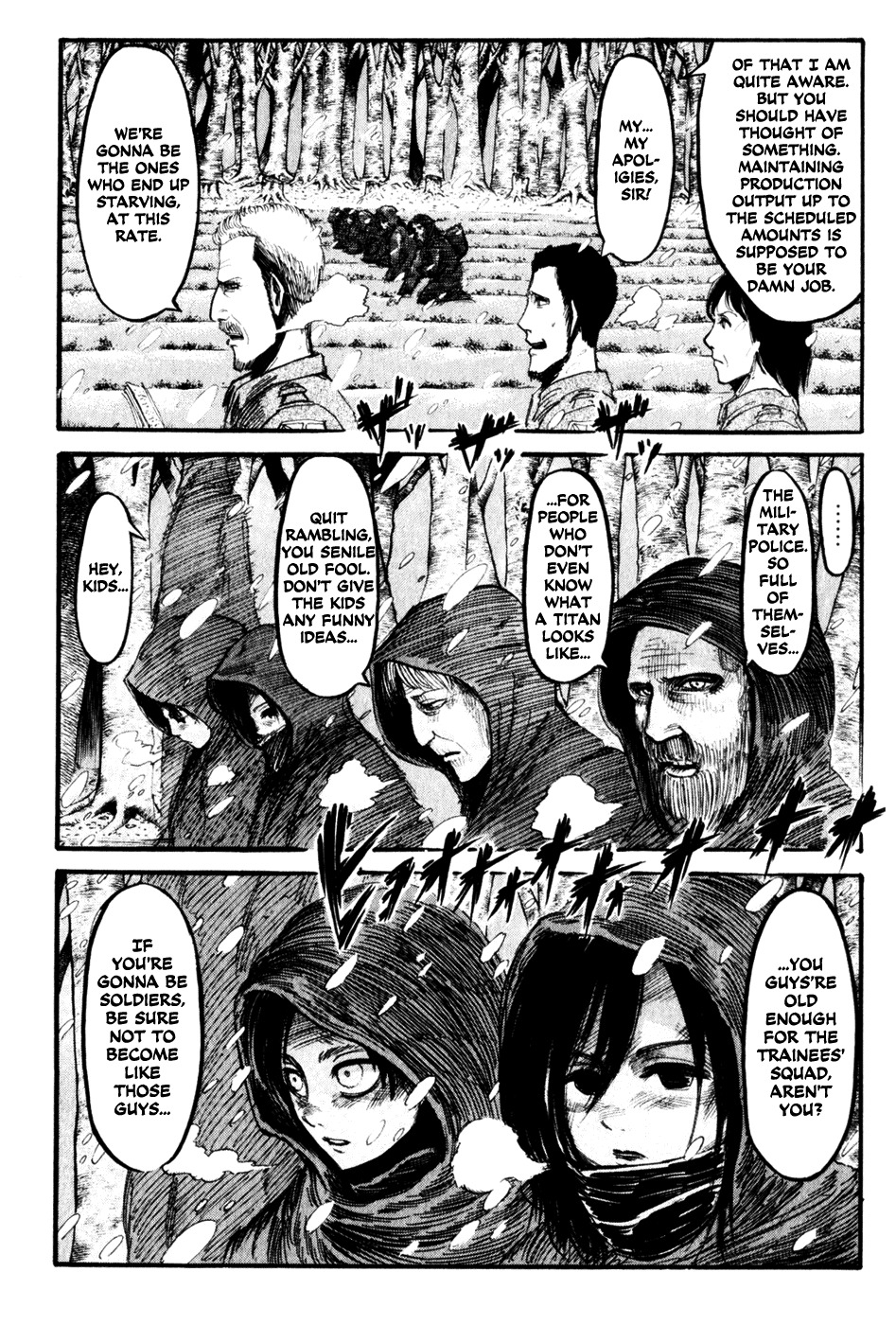 Attack on Titan manga, chapter 15, page 2 of 38
