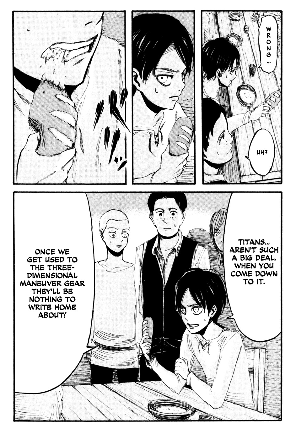 Attack on Titan manga, chapter 15, page 22 of 38