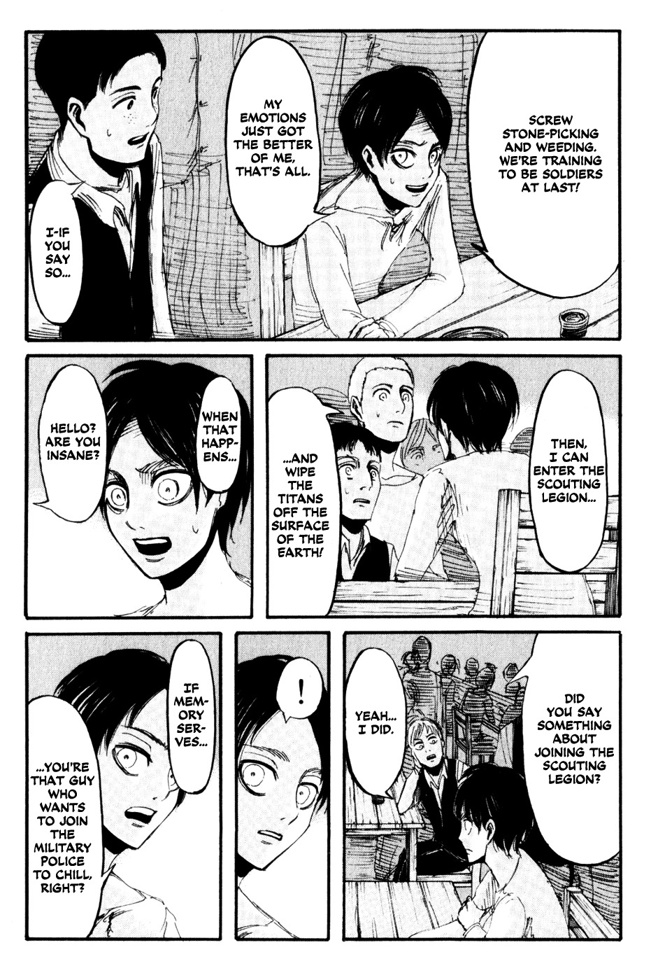 Attack on Titan manga, chapter 15, page 23 of 38