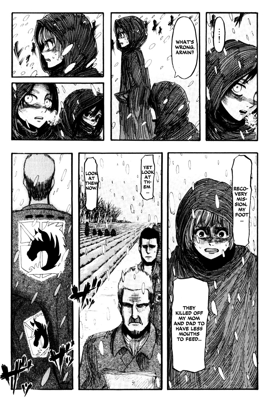 Attack on Titan manga, chapter 15, page 3 of 38