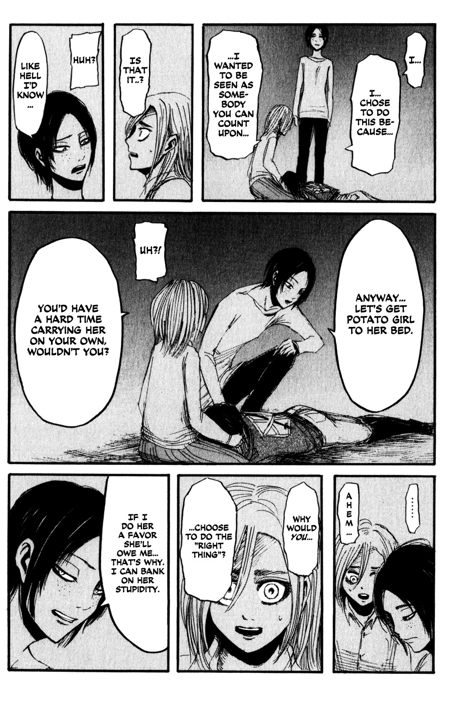 Attack on Titan manga, chapter 15, page 33 of 38