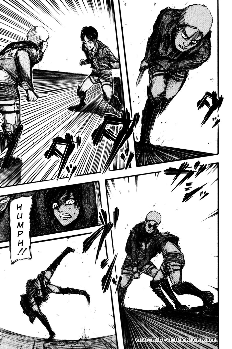 Attack on Titan manga, chapter 17, page 1 of 34