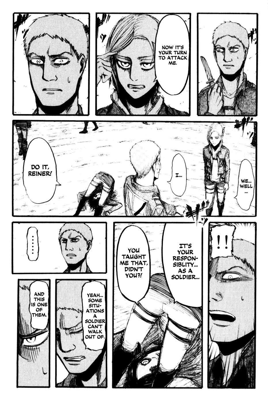 Attack on Titan manga, chapter 17, page 14 of 34