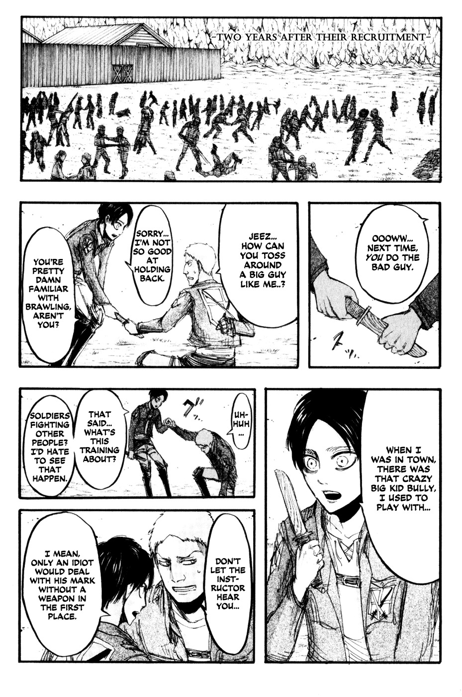 Attack on Titan manga, chapter 17, page 3 of 34
