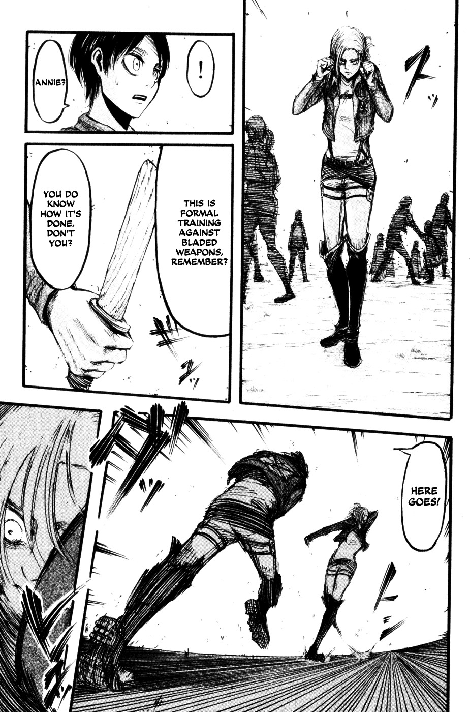 Attack on Titan manga, chapter 17, page 9 of 34