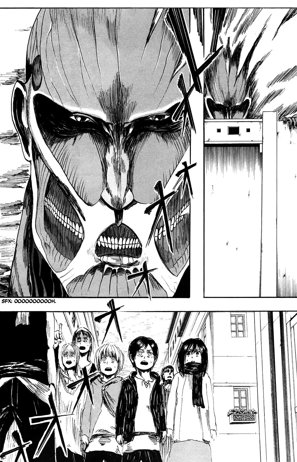 Attack on Titan manga, chapter 2, page 2 of 40