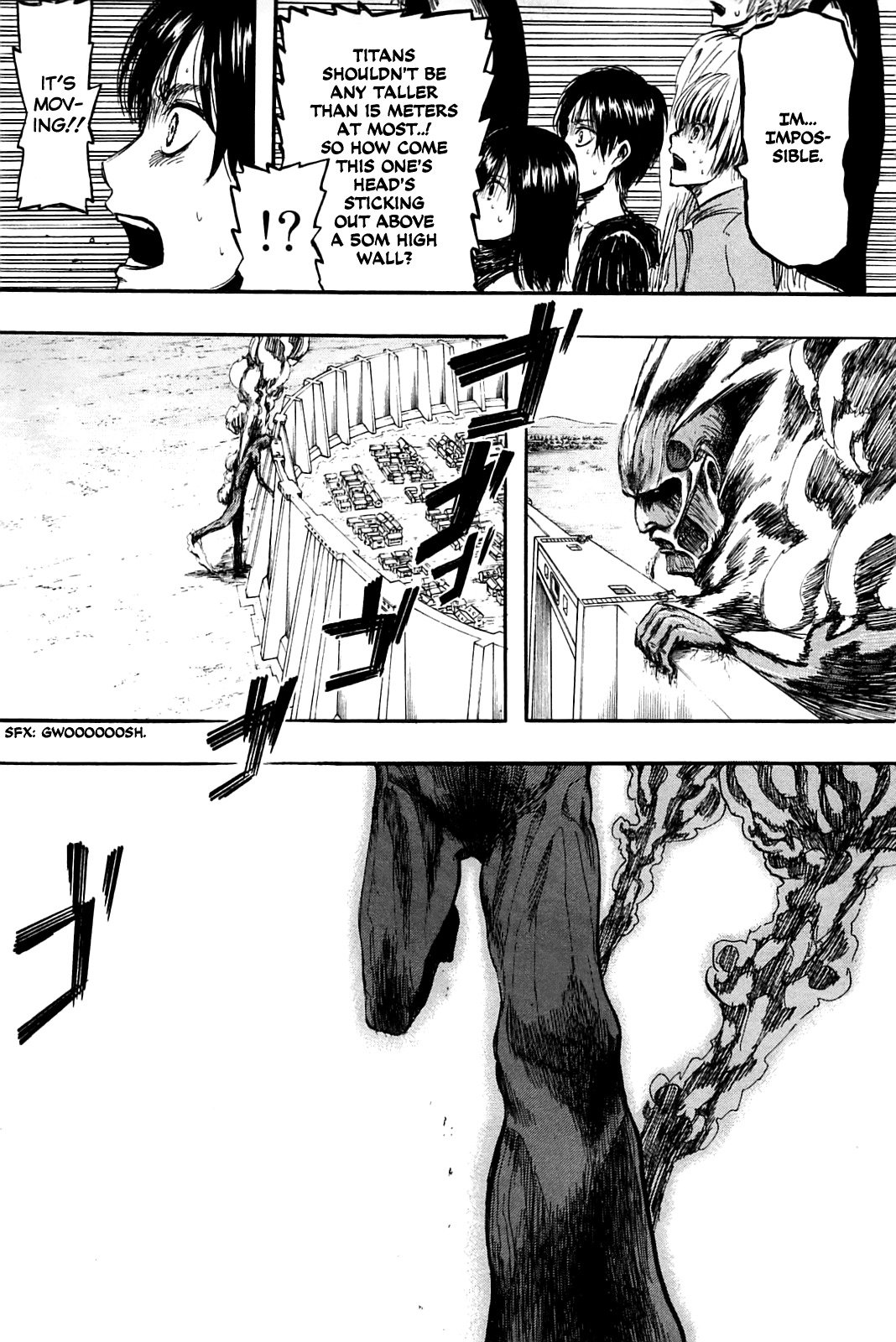 Attack on Titan manga, chapter 2, page 3 of 40