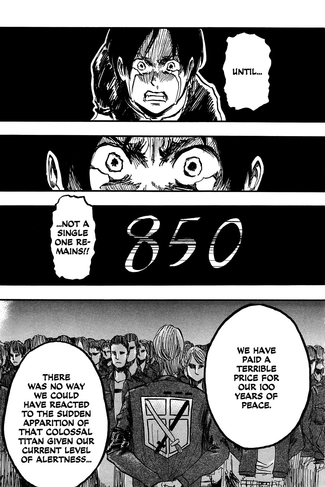 Attack on Titan manga, chapter 2, page 33 of 40