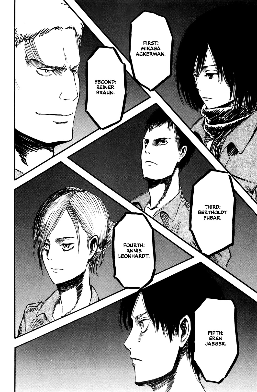 Attack on Titan manga, chapter 2, page 36 of 40
