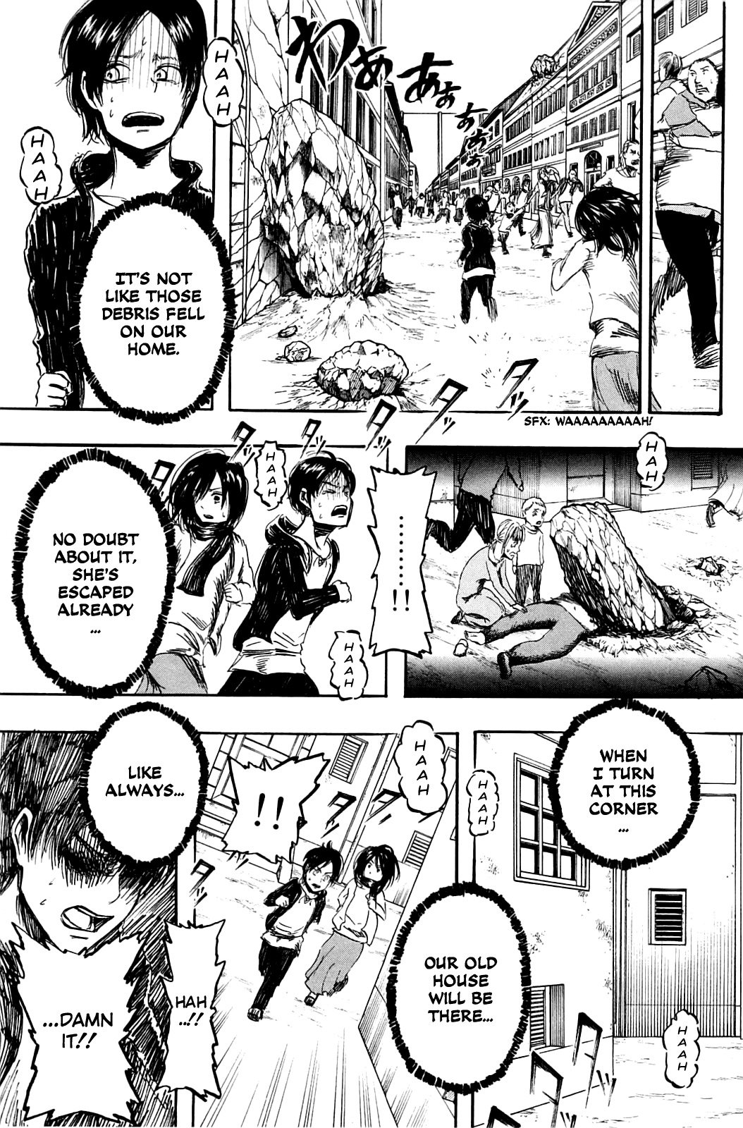 Attack on Titan manga, chapter 2, page 9 of 40