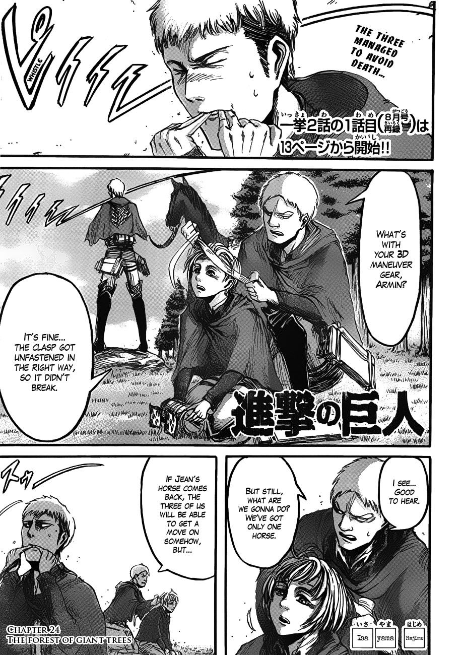 Attack on Titan manga, chapter 24, page 1 of 43