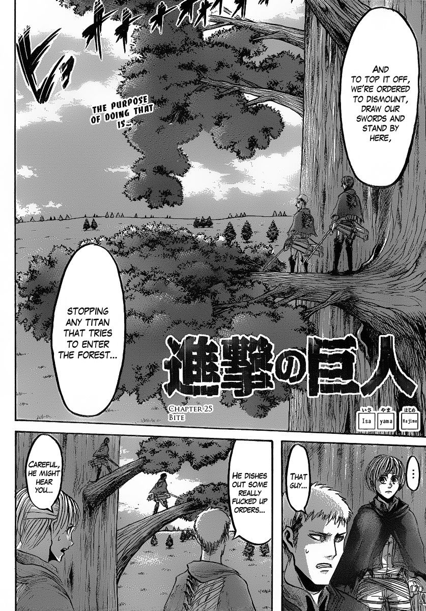 Attack on Titan manga, chapter 25, page 2 of 43