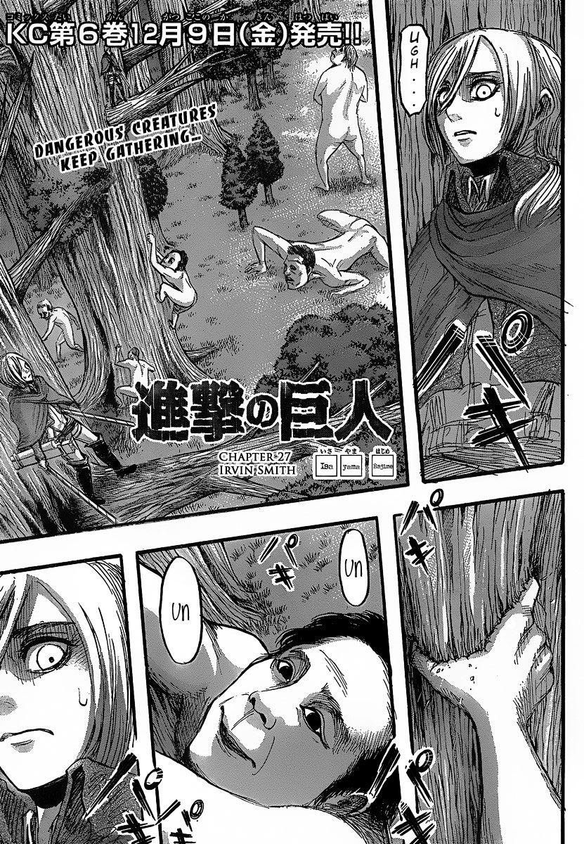 Attack on Titan manga, chapter 27, page 1 of 45