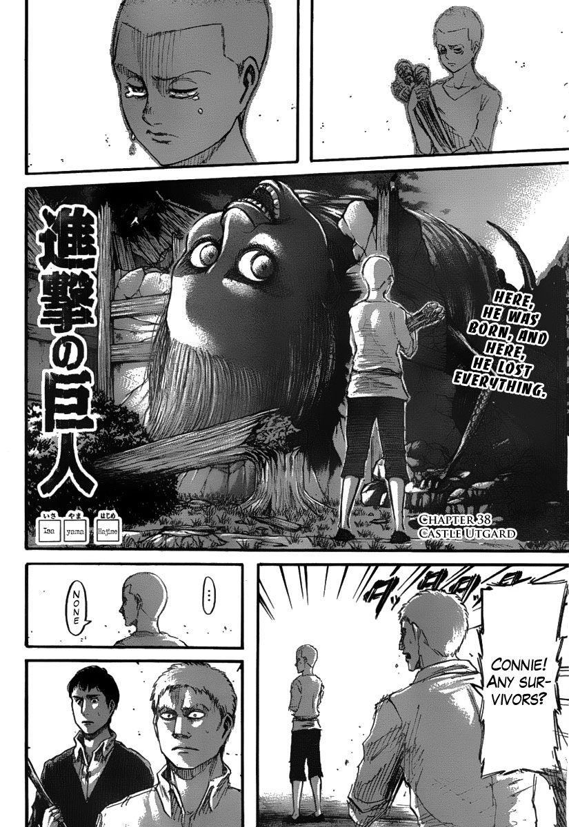 Attack on Titan manga, chapter 38, page 1 of 44
