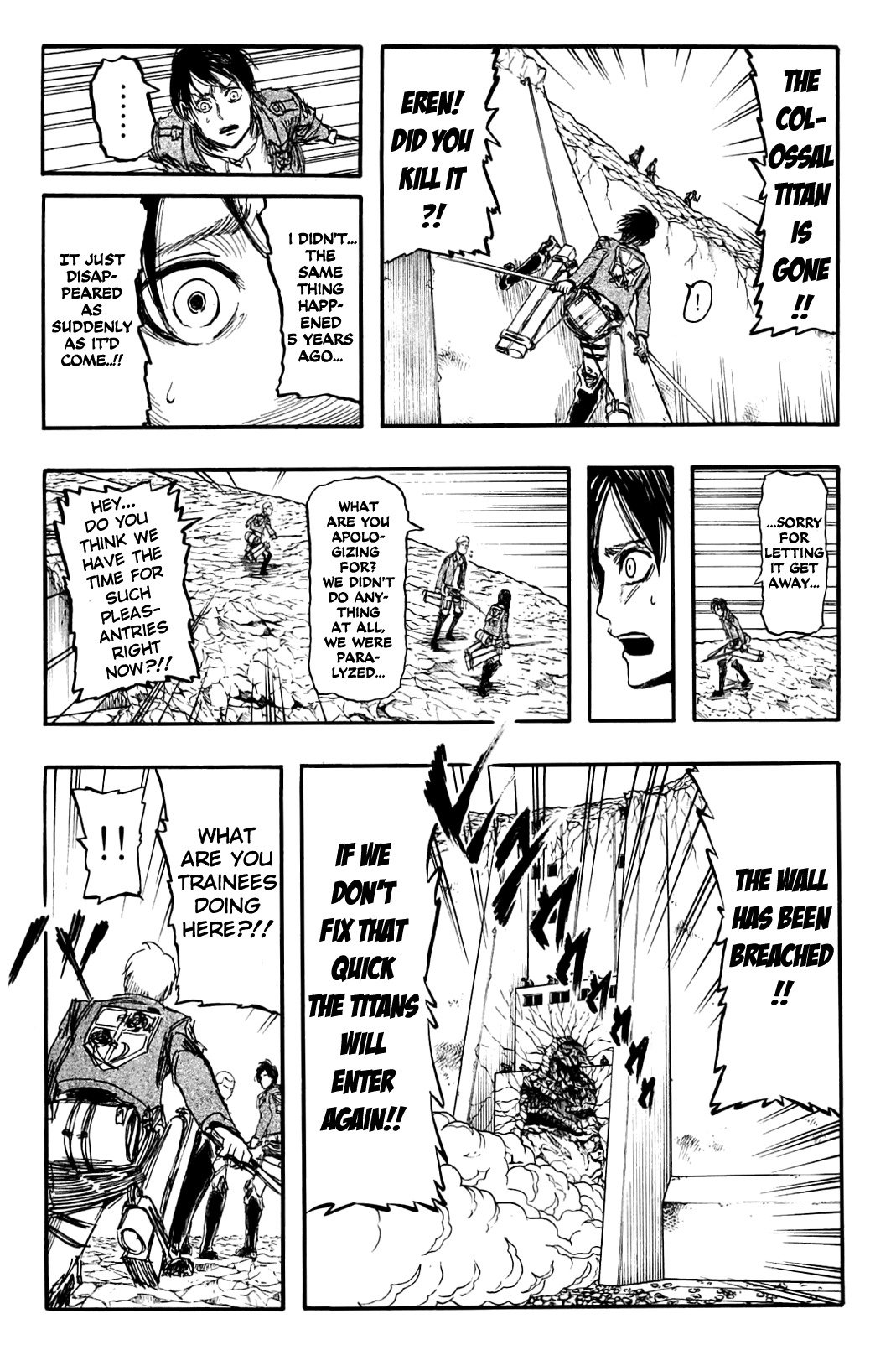 Attack on Titan manga, chapter 4, page 13 of 50