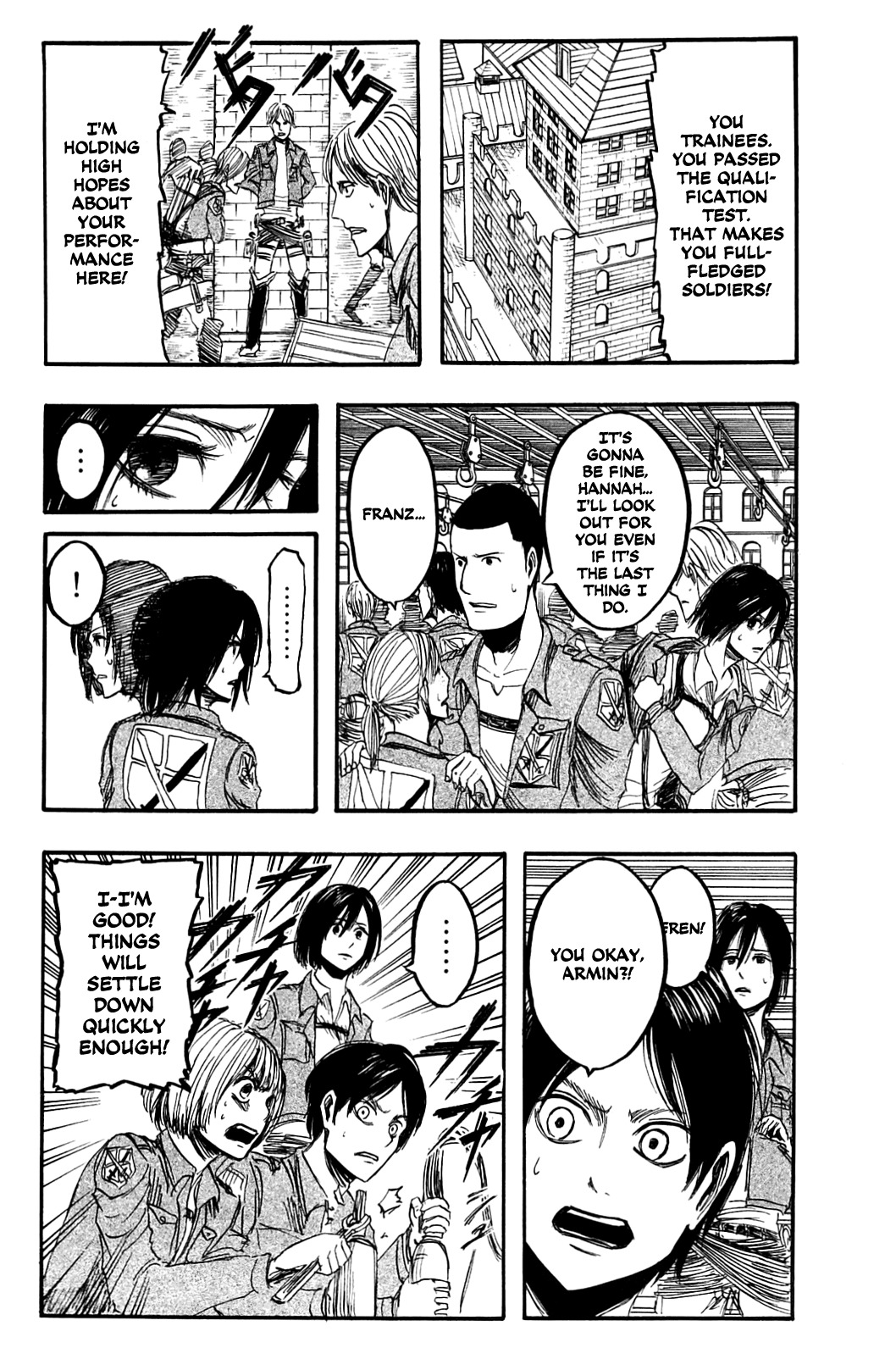 Attack on Titan manga, chapter 4, page 16 of 50