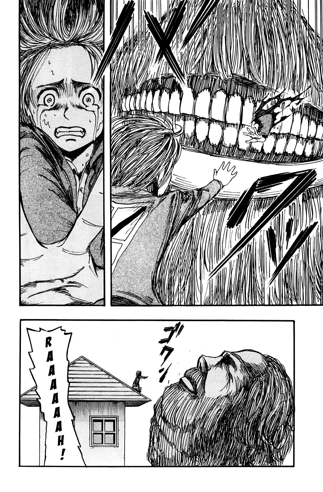 Attack on Titan manga, chapter 4, page 46 of 50