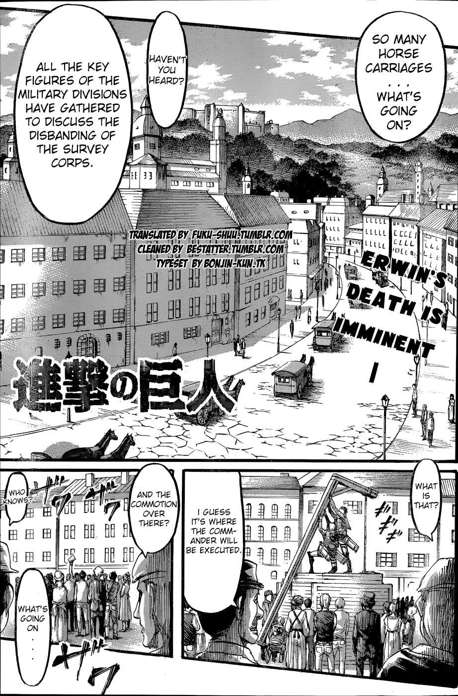 Attack on Titan Chapter 61 page 1 - Chapter 61