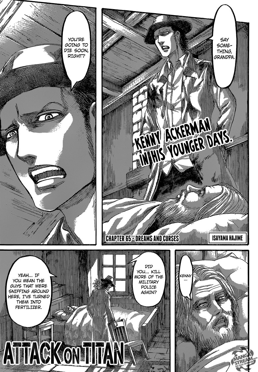 Attack on Titan manga, chapter 65, page 1 of 45