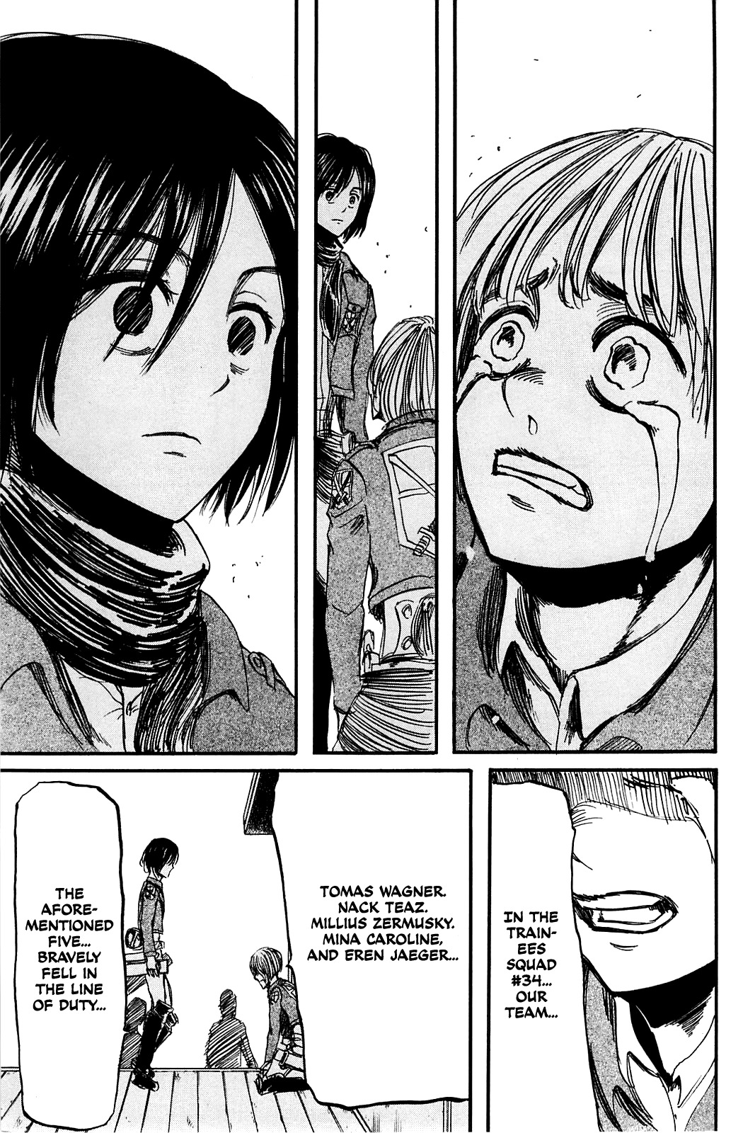 Attack on Titan manga, chapter 7, page 13 of 35
