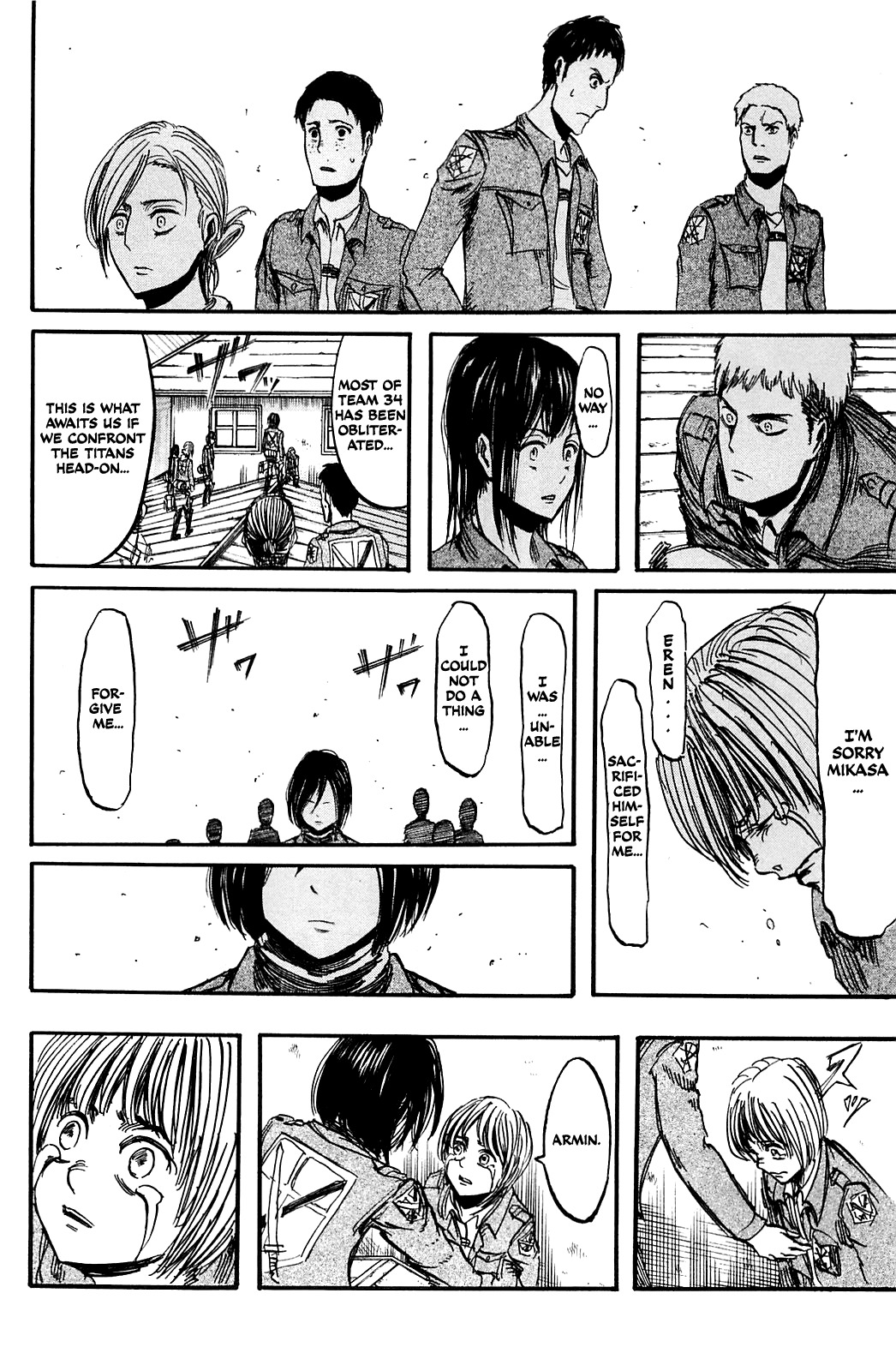 Attack on Titan manga, chapter 7, page 14 of 35