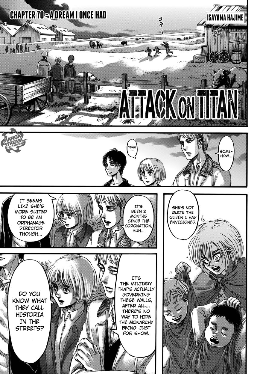 Attack on Titan manga, chapter 70, page 3 of 46
