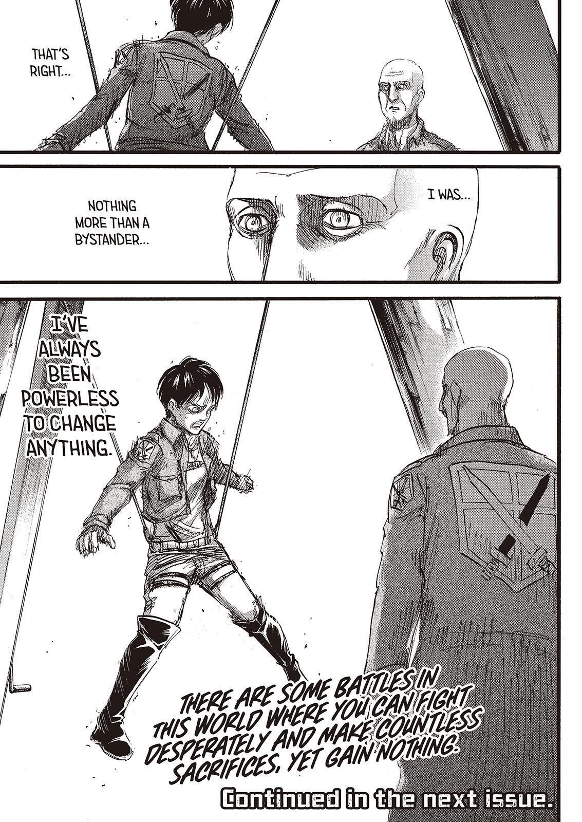 Attack on Titan manga, chapter 71, page 45 of 45