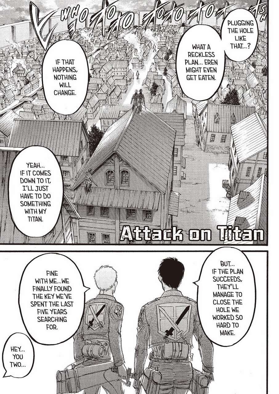 Attack on Titan manga, chapter 77, page 1 of 45