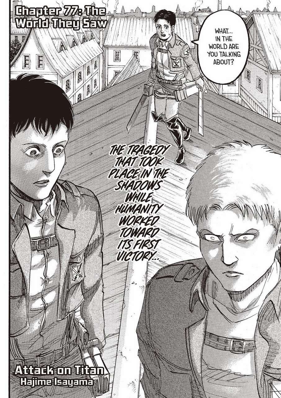Attack on Titan manga, chapter 77, page 2 of 45