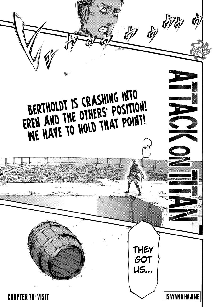 Attack on Titan manga, chapter 78, page 1 of 46