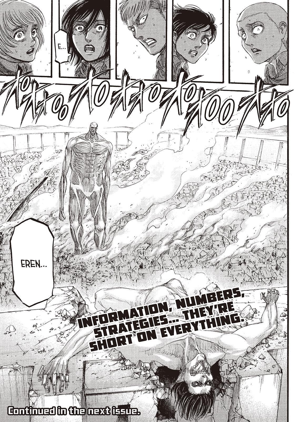 Attack on Titan manga, chapter 79, page 45 of 45