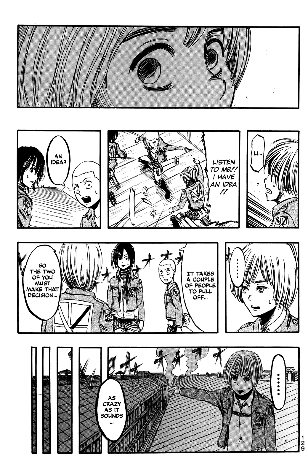 Attack on Titan manga, chapter 8, page 16 of 36
