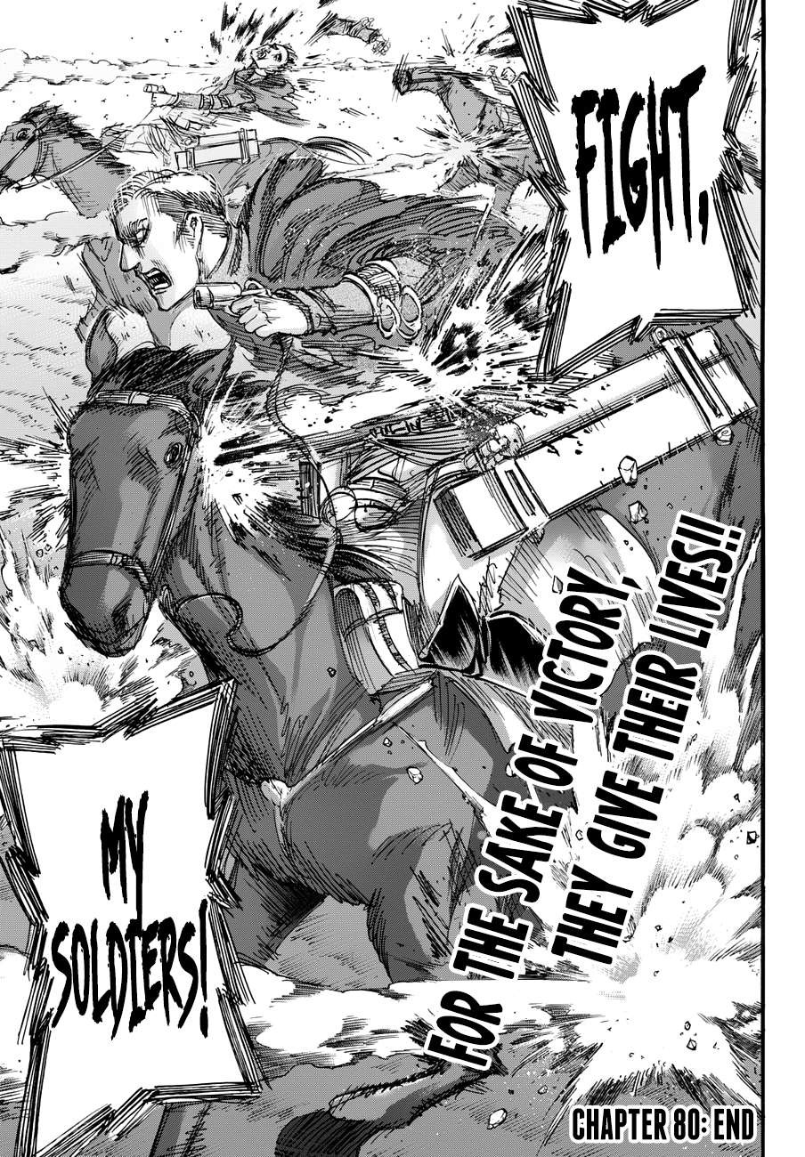 Attack on Titan manga, chapter 80, page 48 of 49