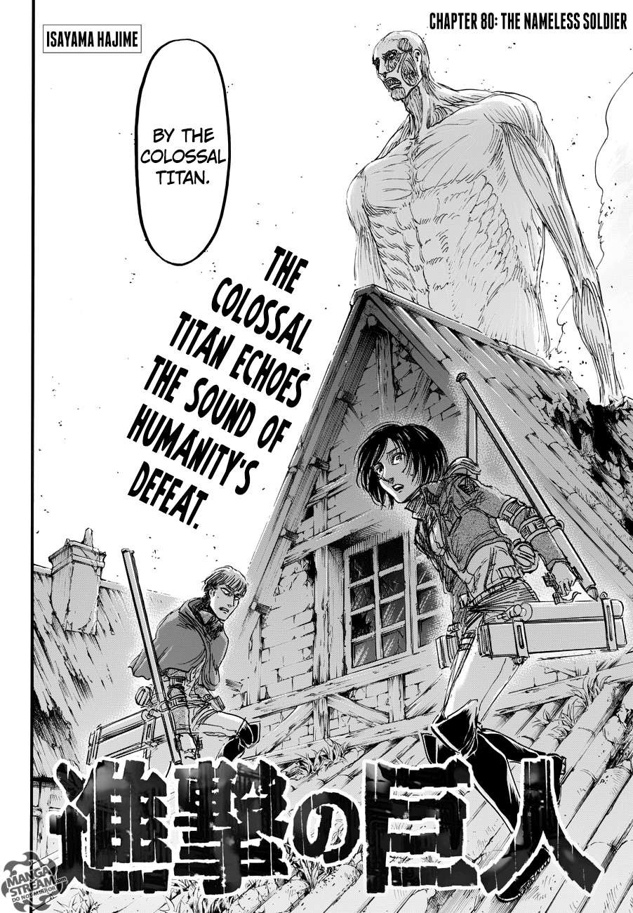 Attack on Titan manga, chapter 80, page 5 of 49