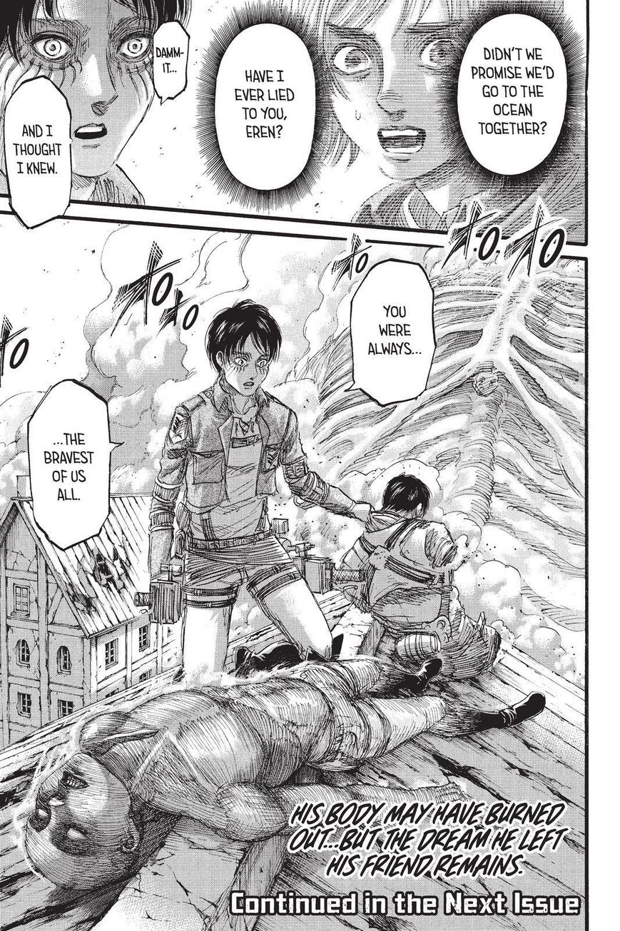 Attack on Titan manga, chapter 82, page 43 of 43